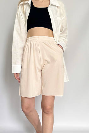 Шорти бермуди в рубчик Sothoryos onesize бежевий