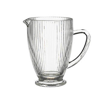 Глечик скляний для напоїв прозорий з ручкою Merlot Edelman