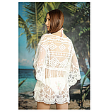 Пляжна туніка «Rose» білий розмір 42-48, фото 2