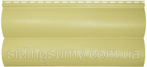 Сайдинг вініловий Альта-Профіль BlockHouse Slim двухпереломний 3660х230х1,1 мм лимонний, фото 1