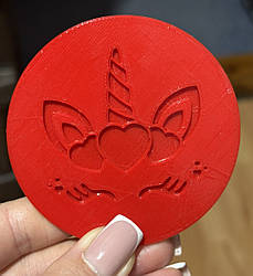 ЕКСКЛЮЗИВ! Пластиковий штамп для нанесення напису на мастику "Единорожка №3"