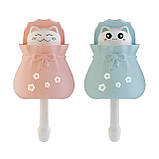 Гачки для ключів Котики RESTEQ 2 шт, ключниця Кіт у мішку, вішалка декоративна для ключів і рушників, фото 3