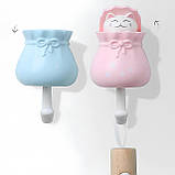 Гачки для ключів Котики RESTEQ 2 шт, ключниця Кіт у мішку, вішалка декоративна для ключів і рушників, фото 8