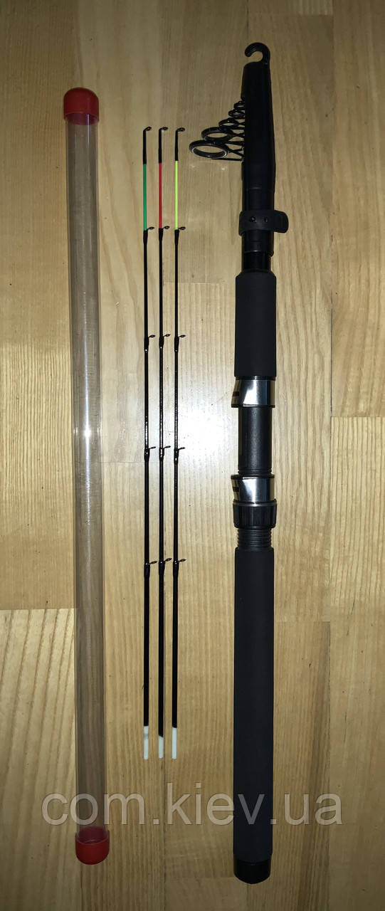 Компактне фідерне вудлище GW Telefeeder Black Panther 2,7 м, (60-120 г) утелескоп, фото 1