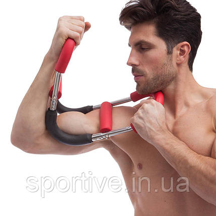 Еспандер багатофункц. SP-Sport FI-2985 Flex Shaper (метал, неопрен, р-р 63x17 см, червоний чорний), фото 1