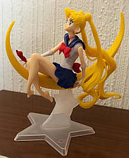 Аніме фігурка Sailor Moon на Місяці RESTEQ. Статуетка Сейлор Мун 15.5 см. Фігурка Усаги Цукіно, фото 5
