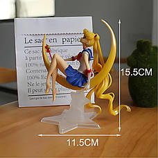 Фігурка Sailor Moon RESTEQ, аніме фігурка Усагі Цукіно, статуетка Sailor Moon на Місяці, PVC фігурка Sailor Moon, фото 2