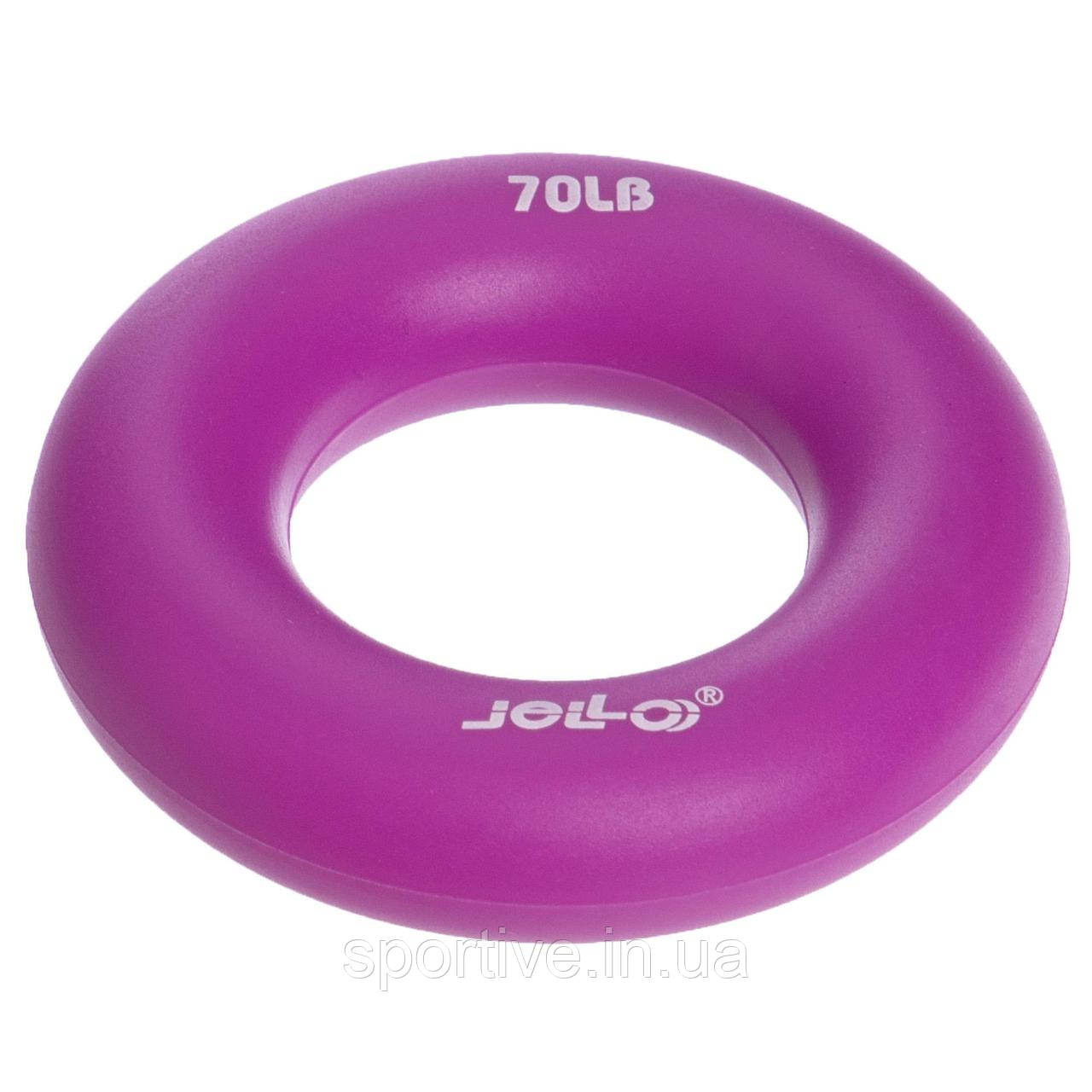 Еспандер кистьовий кільце 1 штука ø 7 см JELLO JLA473-70LB (TPR, d-7 см, навантаження 70LB(31кг), фіолетовий)