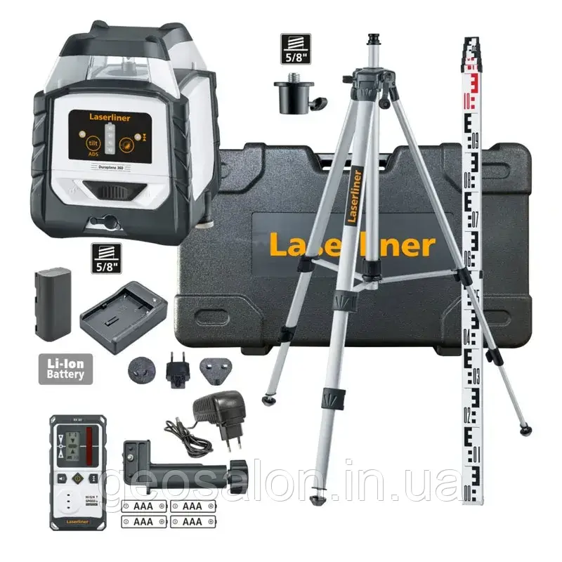Нівелір лазерний ротаційний Laserliner Duraplane 360 Set 175 cm