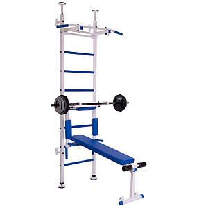 Шведська стінка з турніком, брусами, лавкою для преса та спини Одиссей SP-Planeta L-6777 (СТО)