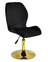 Стілець Fox GD-Base на золотій круглій ніжці, поворотний із регулюванням висоти, м'яка оббивка, фото 7