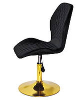 Стілець Fox GD-Base на золотій круглій ніжці, поворотний із регулюванням висоти, м'яка оббивка, фото 10