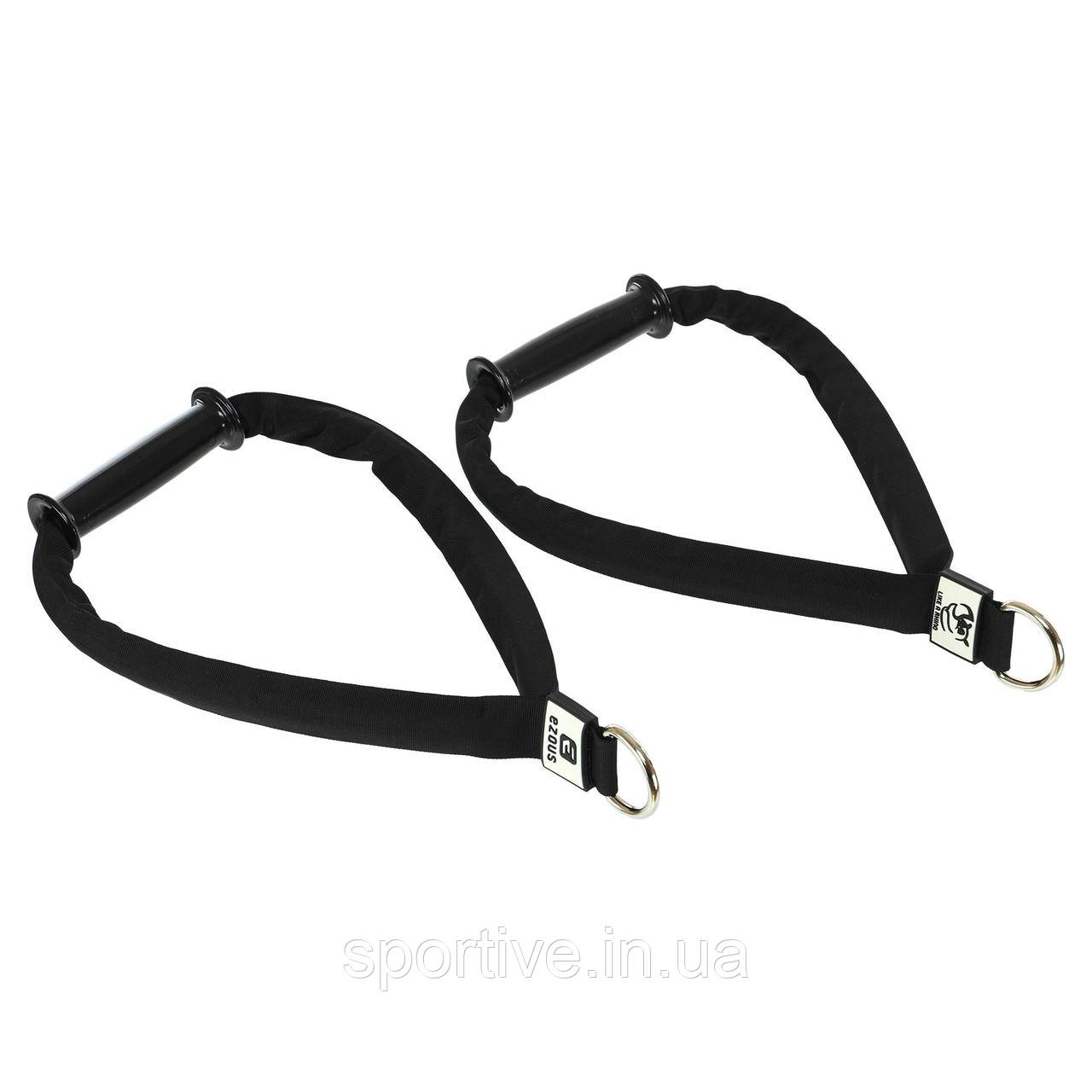 Ручки (2 шт.) для еспандера MULTE FUNCTION HANDLES EZOUS F-03 (PVC, PL, ABS, довжина — 45 см, вага упа. 500 г,