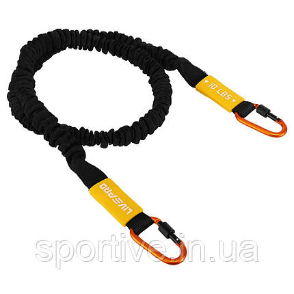 Еспандер трубчастий з карабіном у захисному рукаві RESISTANCE TUBE LiveUp LP8401-L (латекс, d-6x10 мм, l-120 см,, фото 1