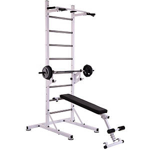 Шведська стінка пересувна зі лавою для преса Універсал PRO SP-Planeta L-2409 (метал, 70х240см)уп. у 3 ящ