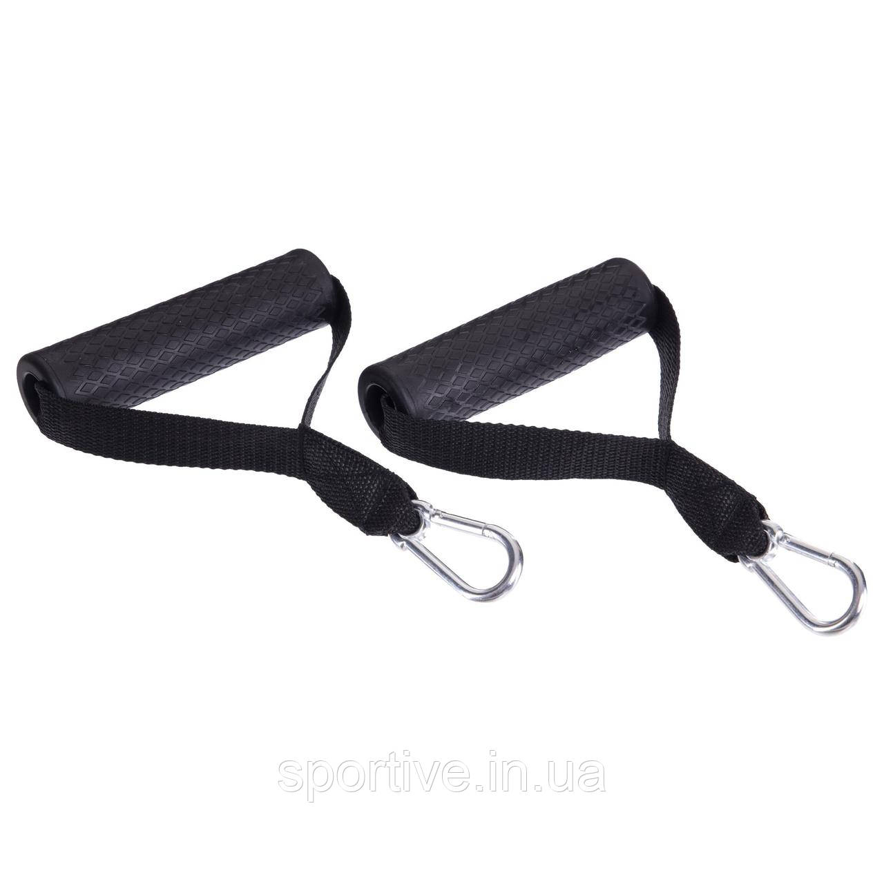 Ручки (2 шт.) для еспандера DOUBLE CUBE FI-6428 (TPR) чорний