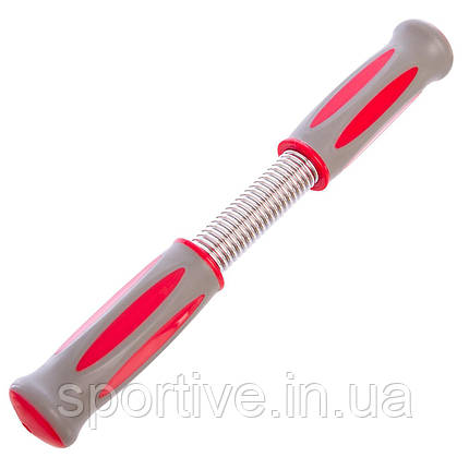 Еспандер силовий прут Power Exerciser PRO-SUPRA 510-B (метал, ручка пластик, гума, l-35,5 см,d-3,8 мм,, фото 1