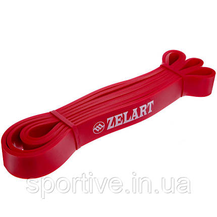 Гума-петля для підтягувань і тренувань стрічка силова Zelart POWER BANDS FI-3917-R (латекс, розмір, фото 1