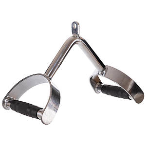 Ручка для тяги на трицепс V-подібна ручка для блокового тренажера Zelart NT0513 (сталь, розмір