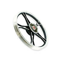 Диск задній мопед Дельта литої алюмінієвий D=17, 1,4 підшипник 12 мм чорний колісний