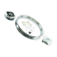 Диск задній мопед Дельта на спицях D=17 підшипник 12,мм (комплект під складання) колісний