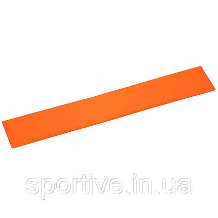 Гумка для вправ стрічка опору LOOP BANDS Zelart FI-6410-OR (силікон, розмір 500x50x1 мм, жорсткість, фото 1
