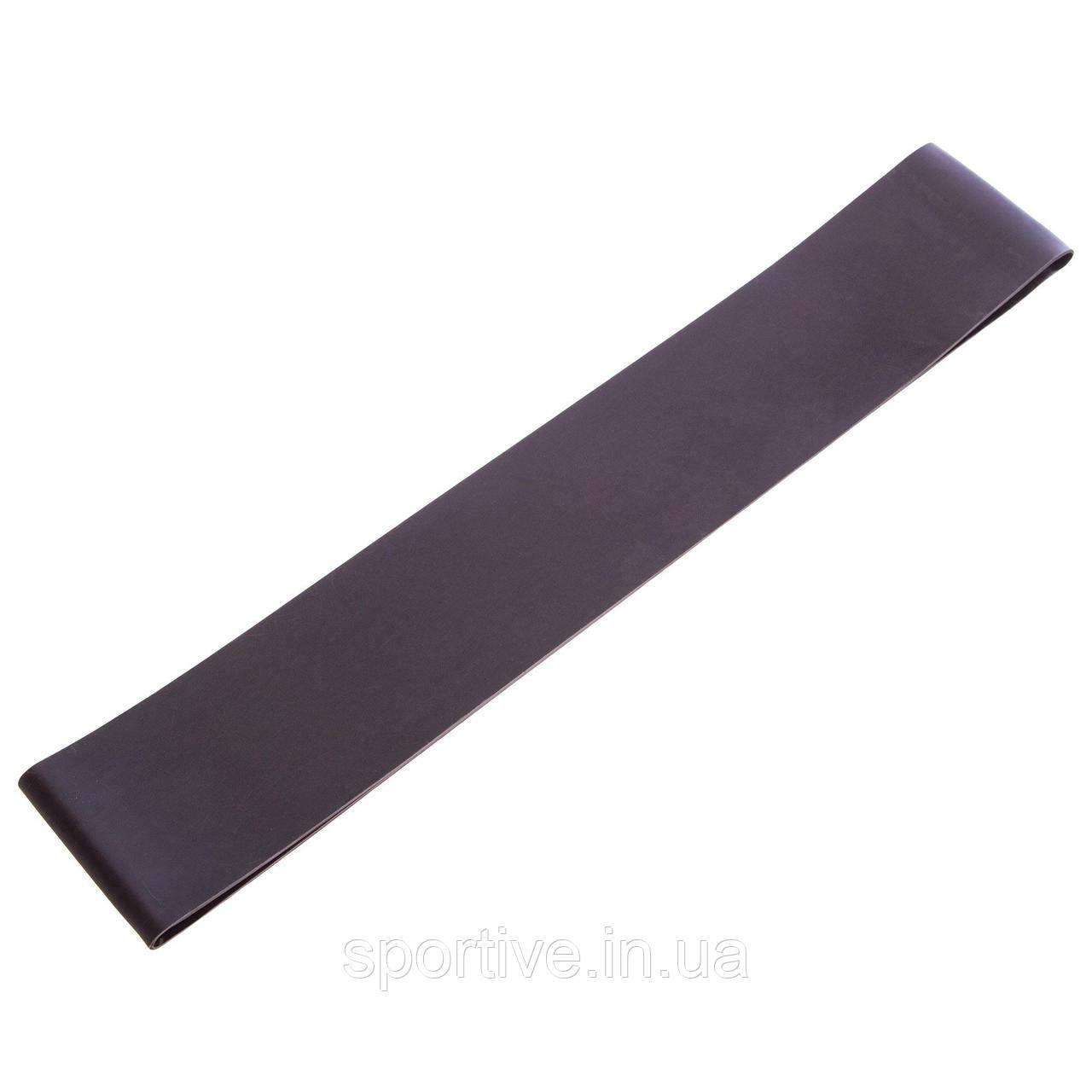 Гумка для вправ стрічка опору LOOP BANDS DOUBLE CUBE LB-001-BK (силікон, розмір 600x60x1,2 мм,