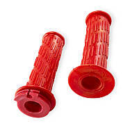 Ручка ІЖ мото резинові пара з пласм. вставкою (2шт) червоні