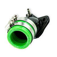 Патрубок карбюратора скутер 4 т китай -80 силікон зелений залізний