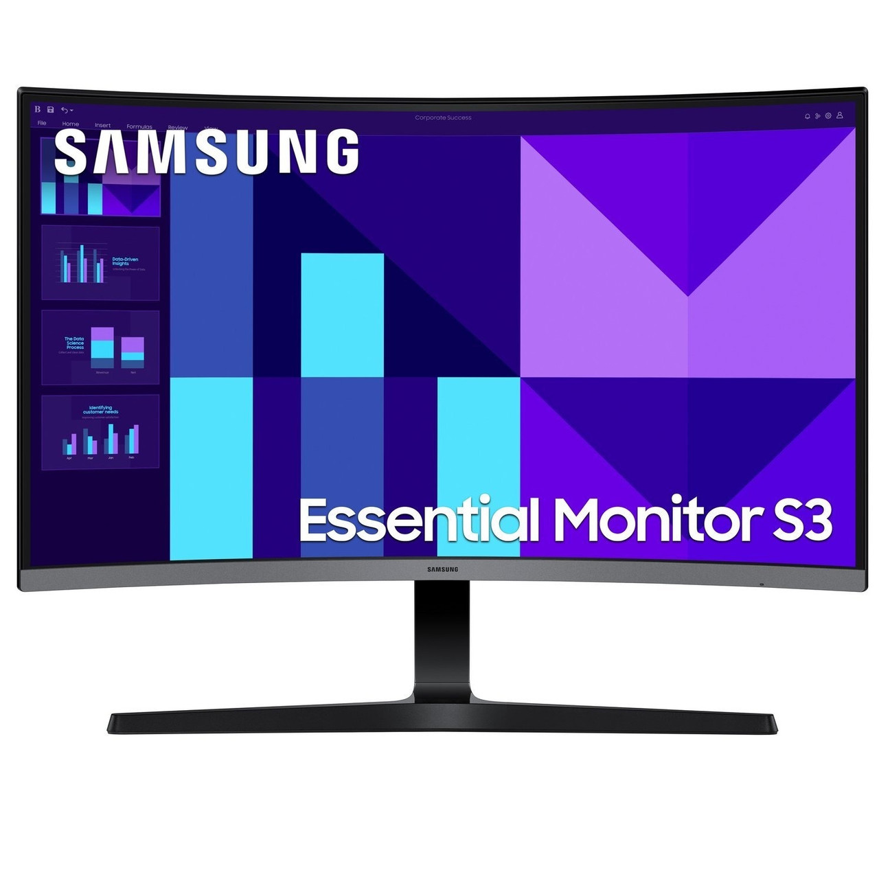Монiтор Samsung 27" Essential S3 S27D390G (LS27D390GAIXCI) VA Black Curved 100Hz, фото 1