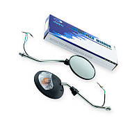 Дзеркало (к-кт 2 шт)  мопед Дельта , Minsk Sonik круглі, чорні з поворотами 8-10 мм