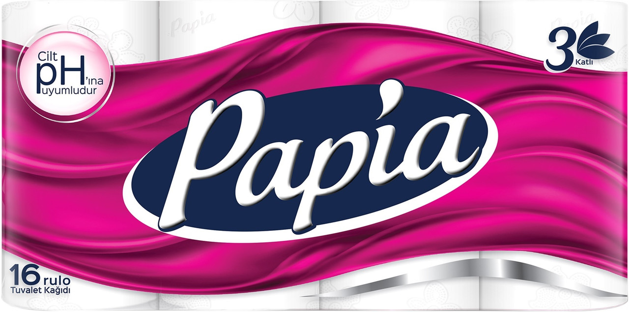 Туалетний папір Papia 3-х шаровий 16х140 відривів, фото 1