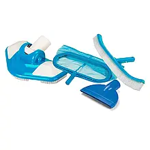 Набір 3в1: Насадки для догляду за дном і стінками басейну Intex 11445-3, діаметр 28 мм (запилос 11445,