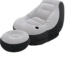 Надувне крісло Intex 68564, 130 х 99 х 76 см, пуф 64 х 28 см топ