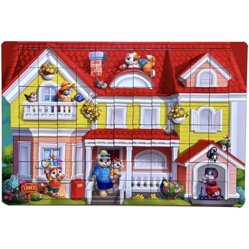 Котячий будинок, пазл 48х32 см, 176 дітей, фото 1