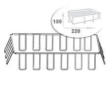 Набір: Каркас для каркасного басейну Intex 10942-01. Розмір 220 х 150 х 60 см топ