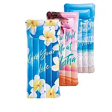 Пляжний надувний матрац із підголівником Intex 58772 «Натхнення», 178 х 84 см топ