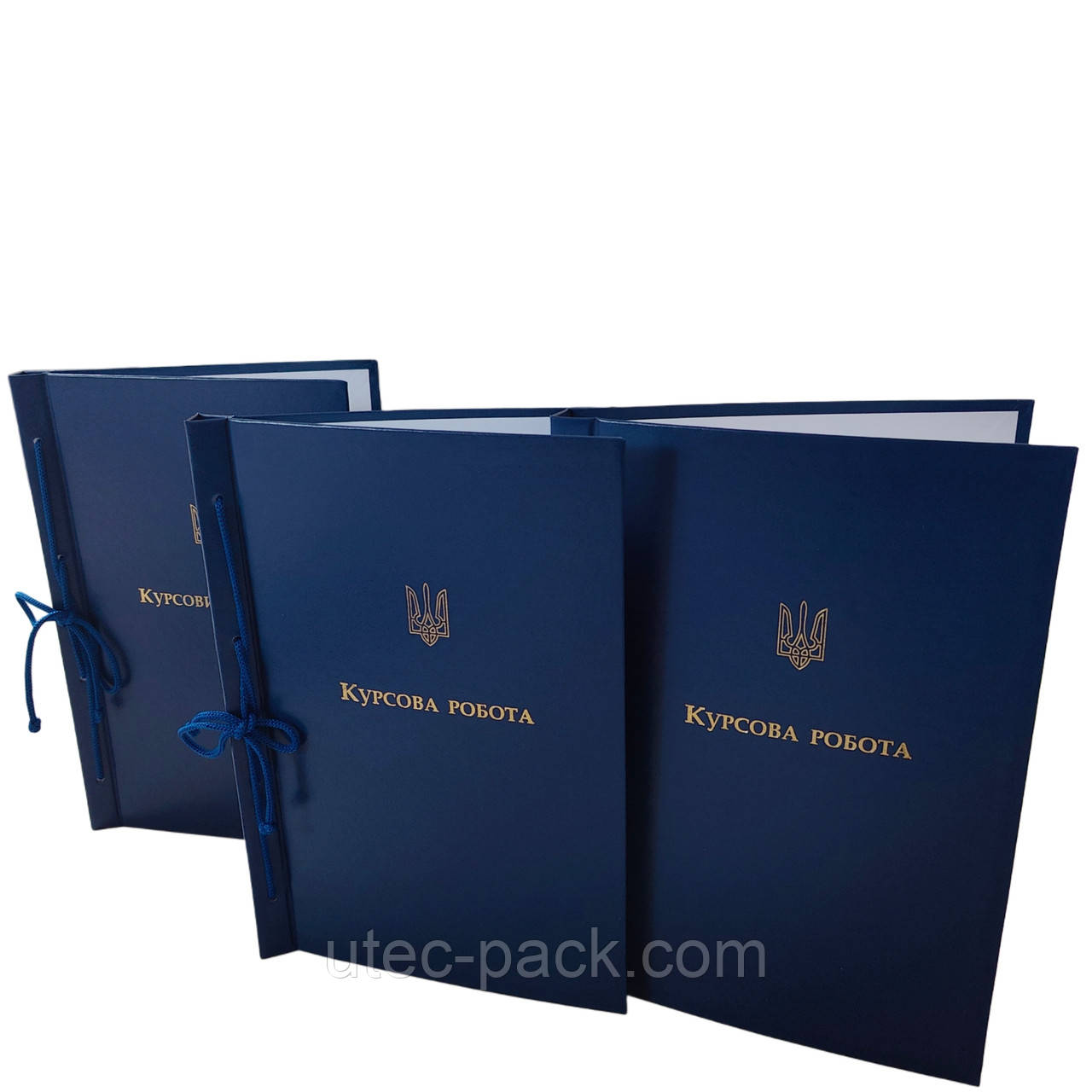 Обкладинка “Курсова робота” 215×305 мм для твер. палітурка синя 20мм корінець (уп.5шт)