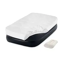 Надувне ліжко Intex 64122-3, 99 х 191 х 42 см, електронасос, наматрацник, подушка. Односпальне топ