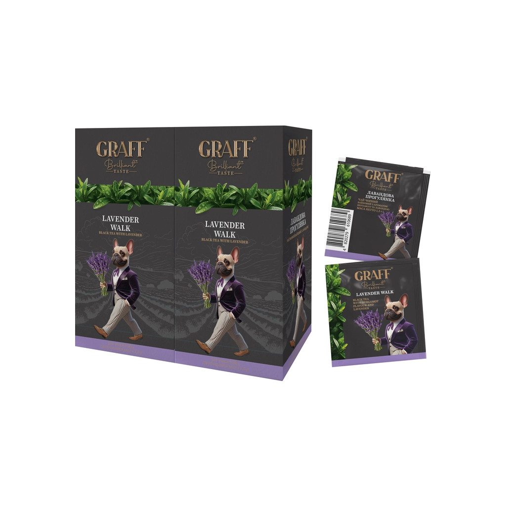 Чай Graff Lavender Walk Чорний 20 пакетиків х 1.5 г (4820279610658)