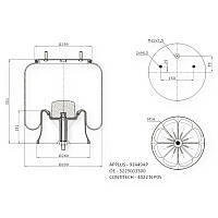 Пневмобалон прицепа ROR-MERITOR | SAF  CONTI (4022 N P05)