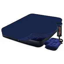 Надувний матрац Intex 64759-3, 152 х 203 х 25 см, з насосом, наматрацом (чохлом), двома подушками. Двомісний топ