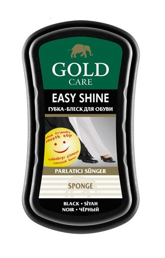 Губка-блиск Goldcare для взуття чорна, фото 1