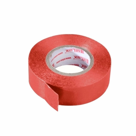 Ізоляційна стрічка MLux BASE 19 мм х 20 ярдів червона