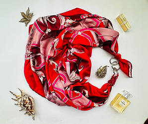 Дизайнерська хустка My Scarf "Серце красуні" прикрашена коралом