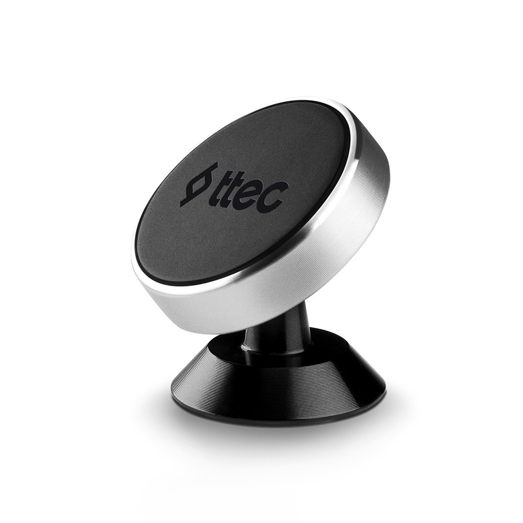 Тримач автомобільний Ttec EasyDrive Dash Pro магнітний самоклеючий 360° Black-Silver (2TT22)