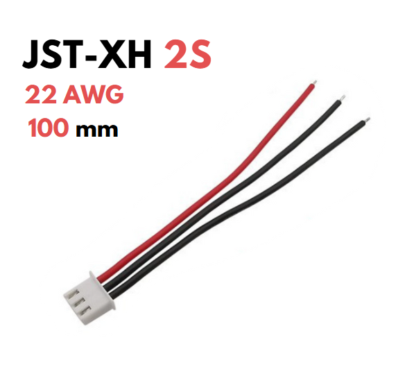 Балансувальний кабель для акумуляторів JST-XH 2S 22 AWG 10 см, фото 1