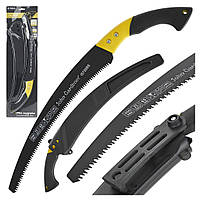 Пилка садова "John Gardener" вигнута з тефлоновим покртттям у пластиковій кобурі