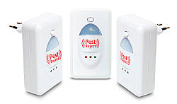 Комплект із 3 шт.: ультразвуковий відлякувач мишей комах і тарганів Pest Reject Пест Реджект (ST)