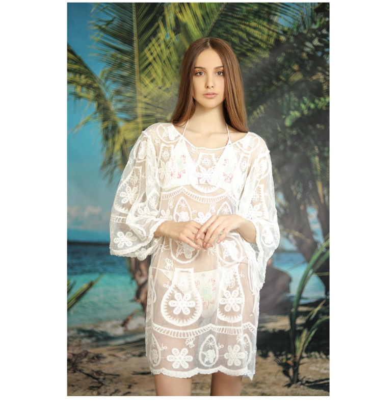 Пляжна туніка «Carnation» білий розмір 42-48, фото 1